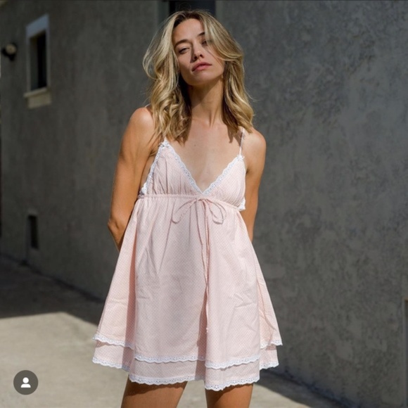 Pink Gingham Babydoll Dress - Picture 7 of 10